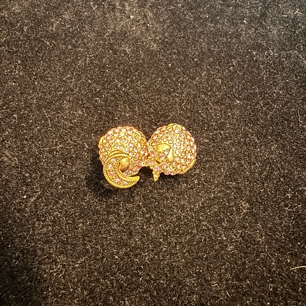 Dior Pink and Gold Pavé Crystal Earrings - Picture 3 of 5